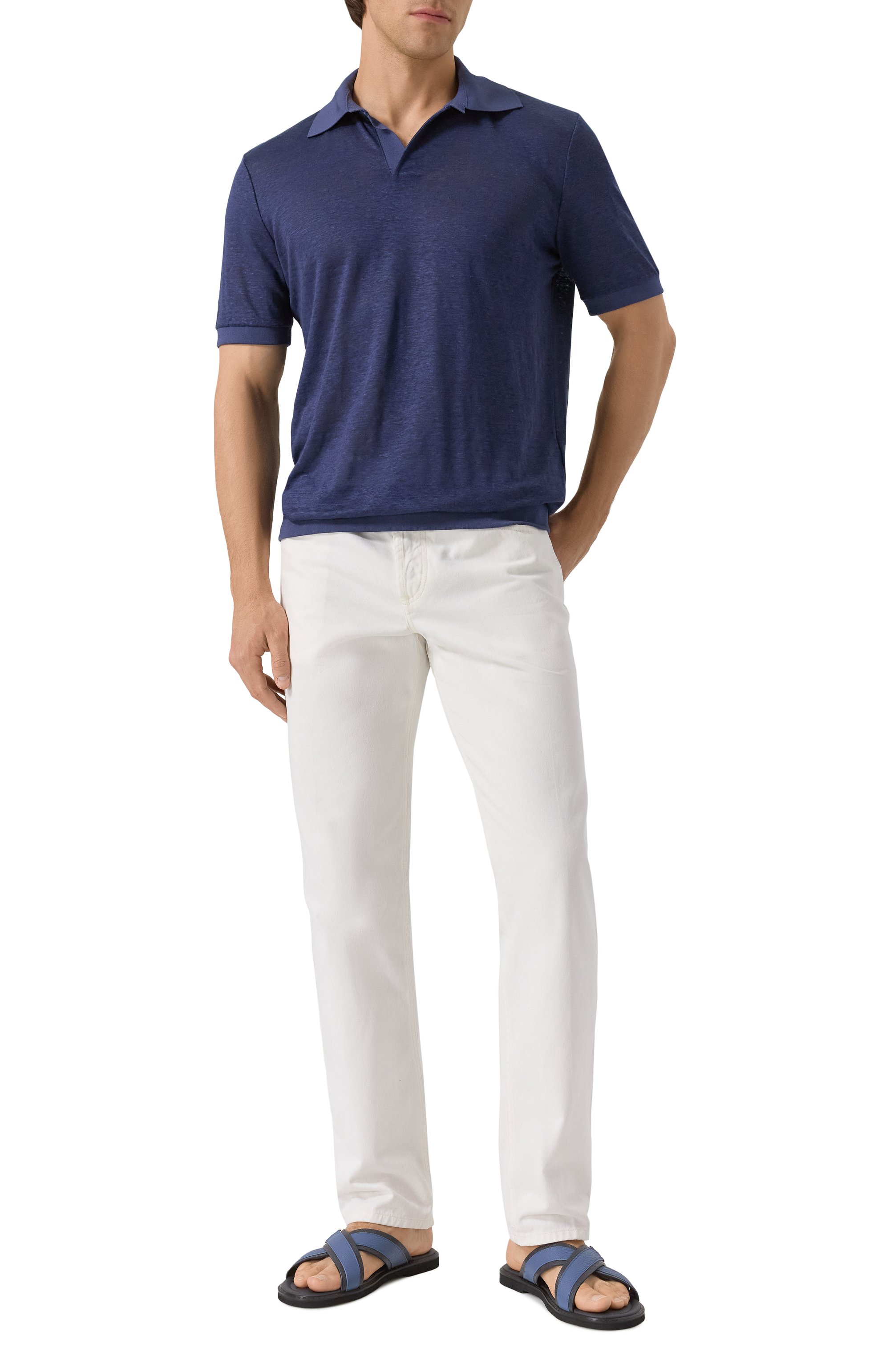 Кожаные шлепанцы ZILLI, арт. H0215AM1990VZSW02, фото 2