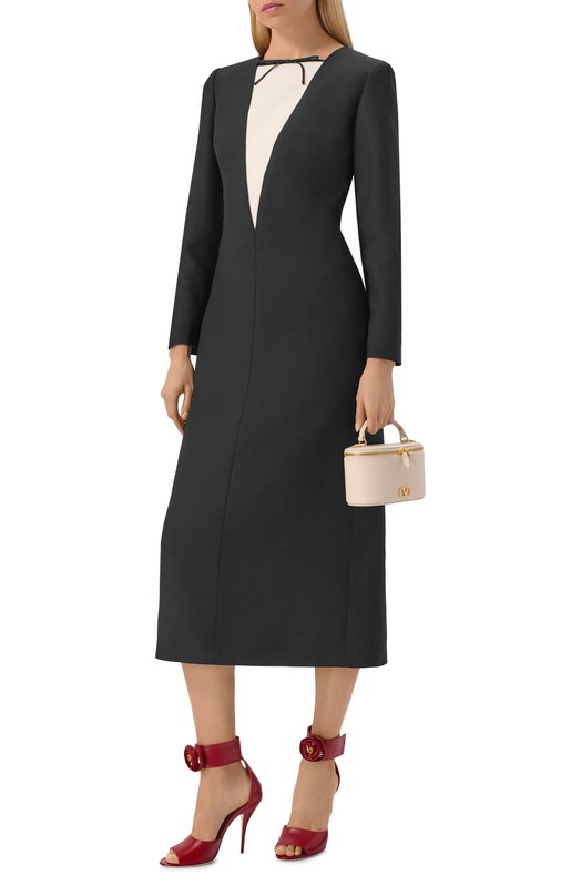 Кожаные босоножки Drip Rose 105 Valentino 8W2S0MY5/RDW Красный  8W2S0MY5/RDW Фото 3