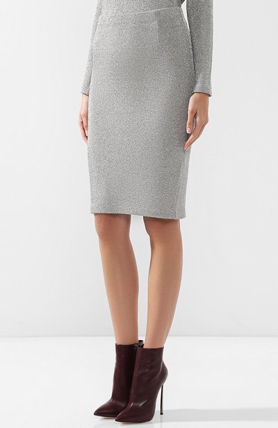 Вязаная юбка-карандаш из смеси кашемира и вискозы RALPH LAUREN, арт. 290720018, фото 3