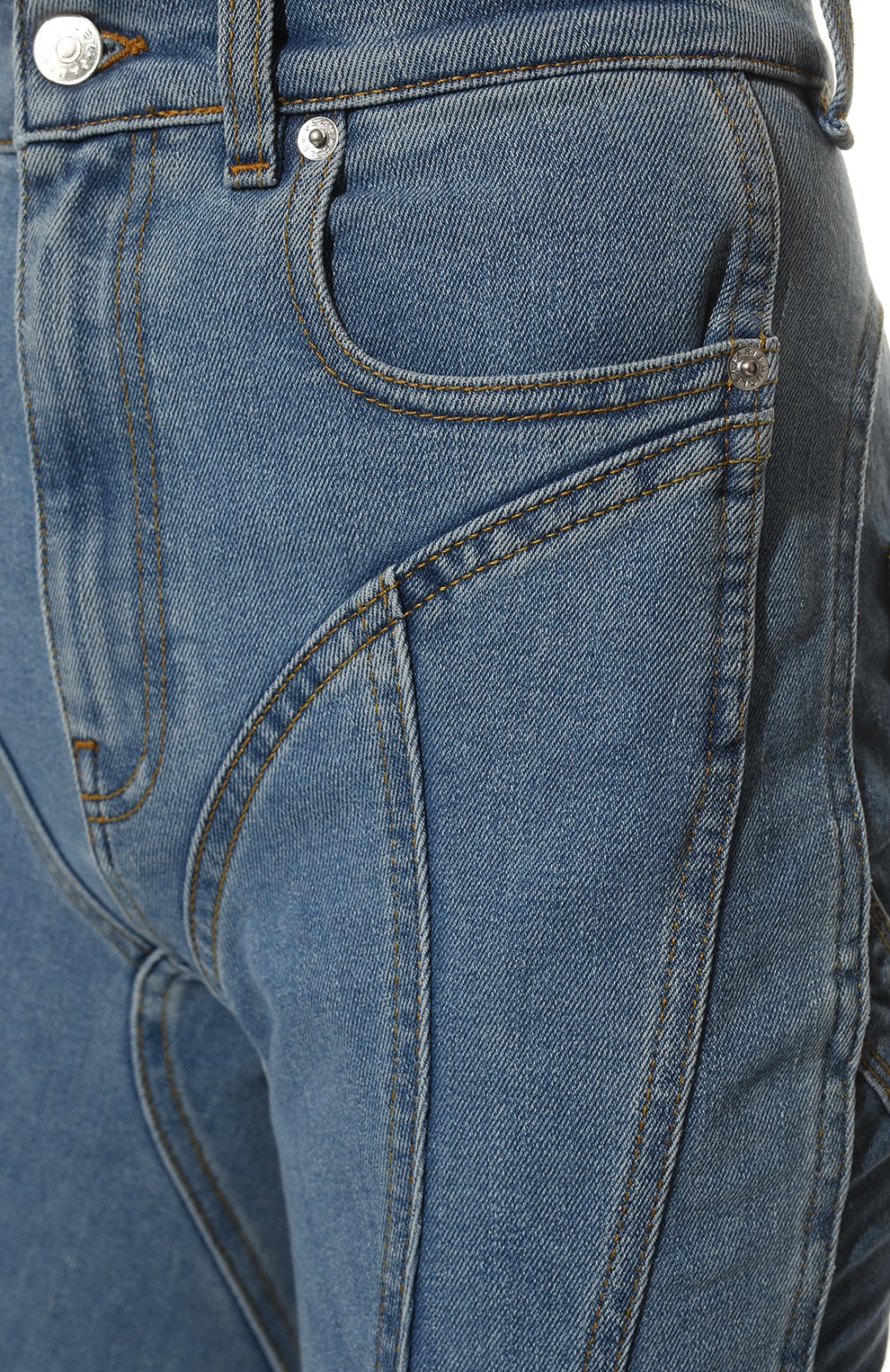 Джинсы MUGLER голубого цвета по цене 59950 руб., арт. 21W6PA0326247, фото 5 Джинсы MUGLER, арт. 21W6PA0326247, фото 5
