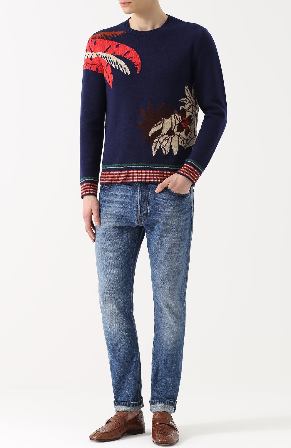 Лоферы из кожи крокодила GUCCI, арт. 450853/EC200, фото 2