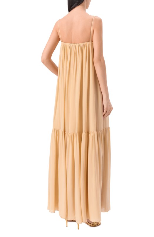 Шелковое платье Chloé CH26SR065101 Бежевый  CH26SR065101 Фото 3