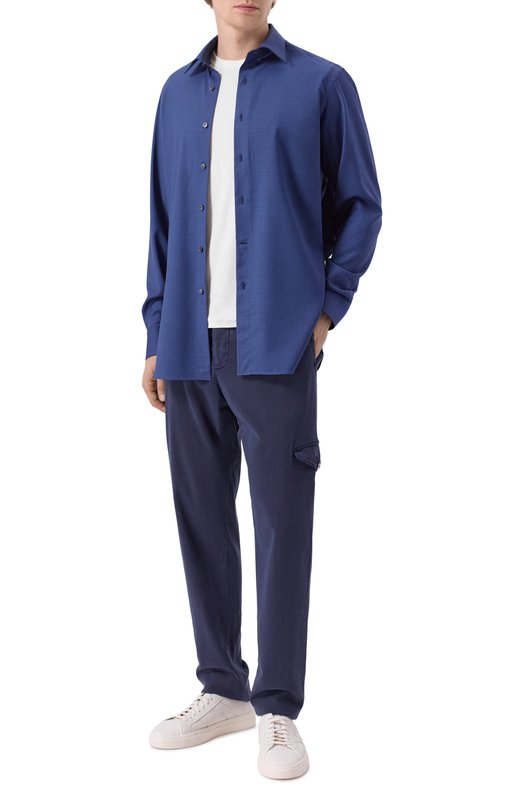 Шерстяная рубашка MVST M0RBIDA/ALBERT0_S0FT/SQUARED/336-W00L Синий  M0RBIDA/ALBERT0_S0FT/SQUARED/336-W00L Фото 2