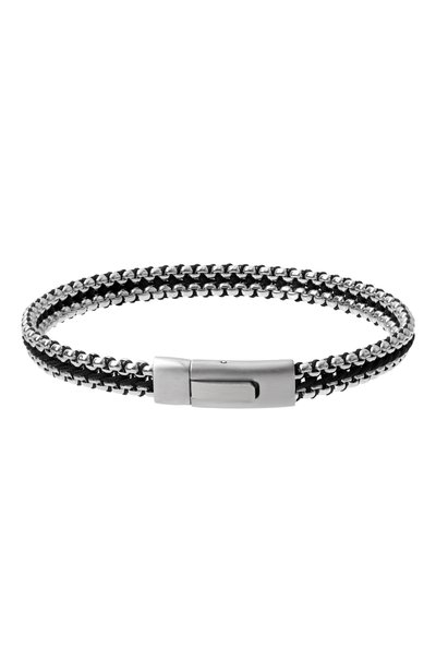 Мужской браслет TATEOSSIAN, арт. RT-BR-STS-CHA0002-BLACK-19.5L