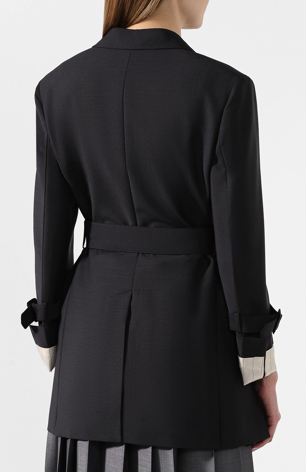 Шерстяной жакет PRADA черного цвета по цене 240000 руб., арт. P500IH-G54-F0008, фото 4 Шерстяной жакет PRADA, арт. P500IH-G54-F0008, фото 4