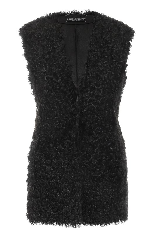 Жилет из овчины Dolce & Gabbana F793LF/FUPP0 Чёрный F793LF/FUPP0