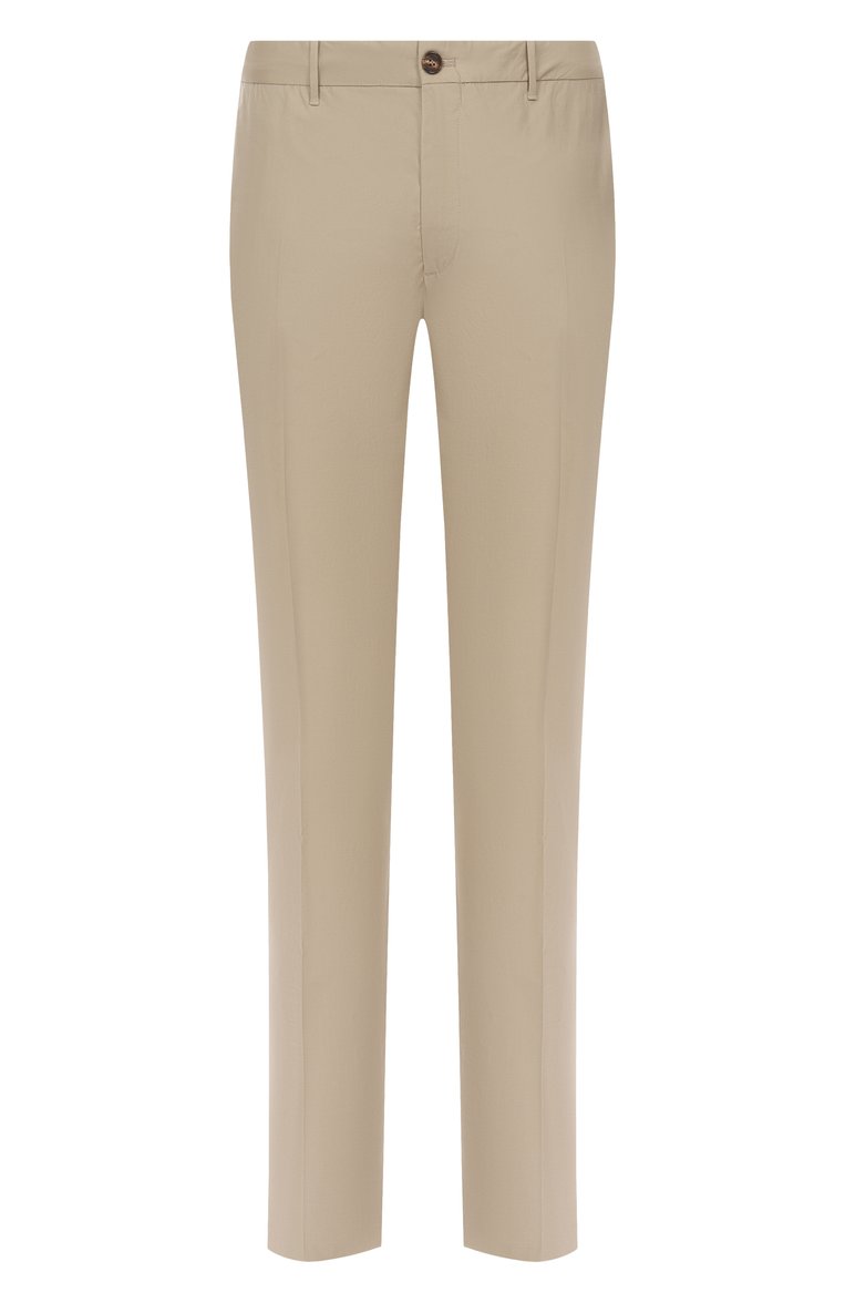 Мужские хлопковые брюки SLOWEAR бежевого цвета, арт. 1W0084/9208B | Фото 1 (Автоматизация состава: Проставлено; Длина (брюки, джинсы): Стандартные; Автоматизация ТО: Проставлено; Материал внешний: Хлопок; Случай: Повседневный; Стили: Кэжуэл)