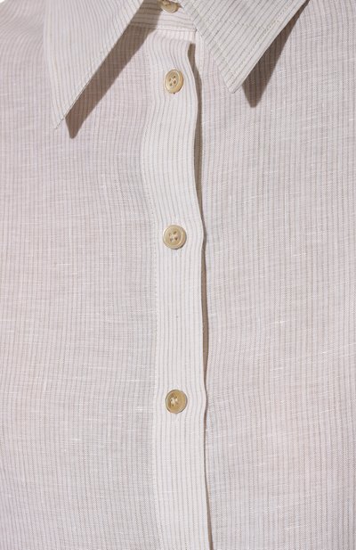 Льняная рубашка NOBLE&BRULEE бежевого цвета по цене 25200 руб., арт. NB060521/412, фото 5 Льняная рубашка NOBLE&BRULEE, арт. NB060521/412, фото 5