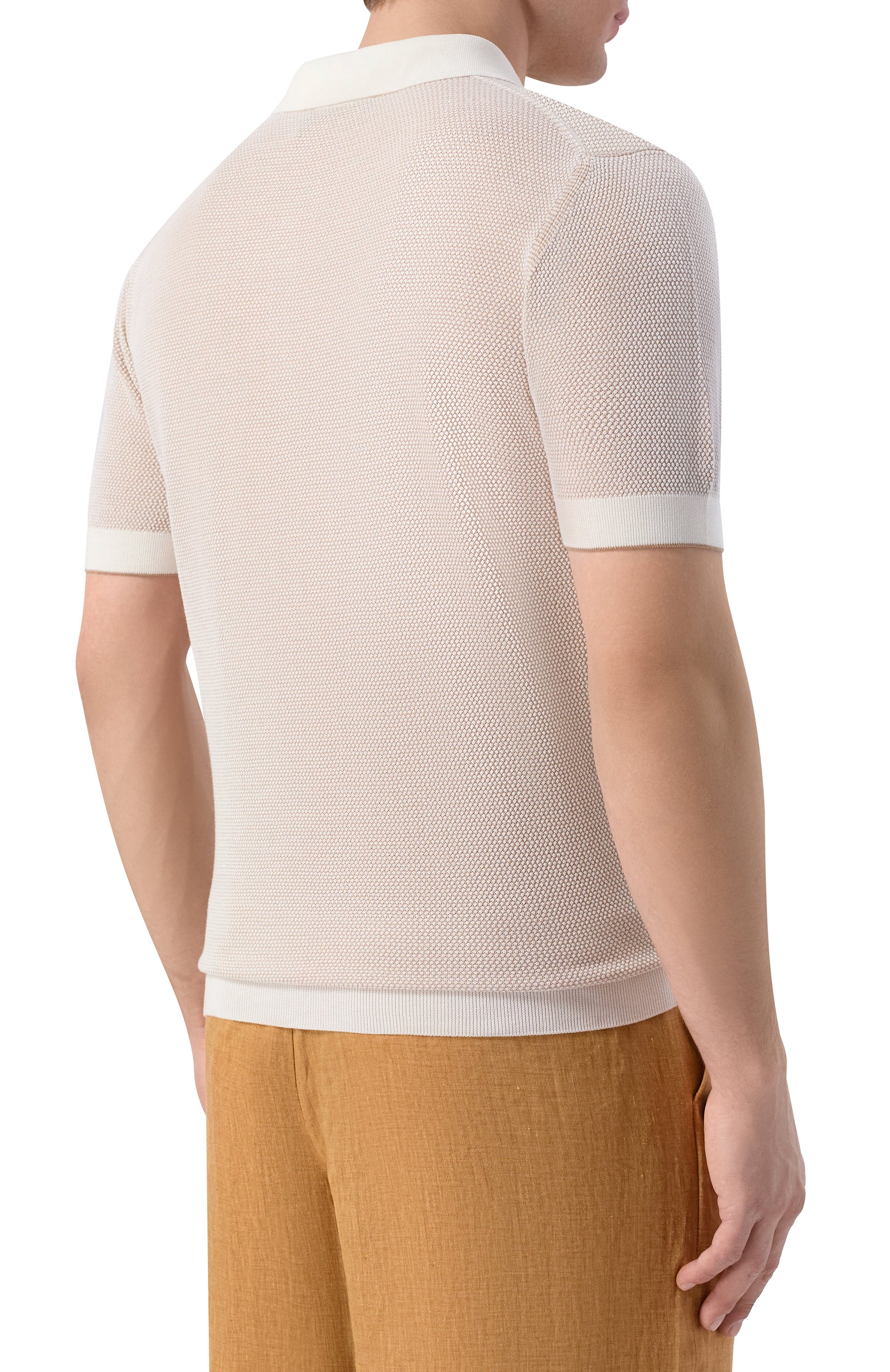 Поло из шелка и хлопка BOSS CAMEL, арт. 50560501, фото 4