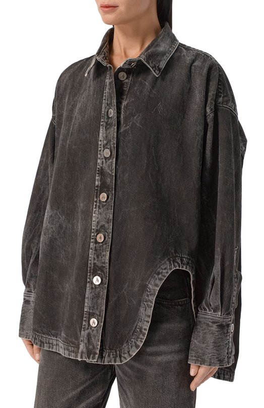 Джинсовая рубашка The Attico 260WCB00068/CCC129WS Серый  260WCB00068/CCC129WS Фото 3