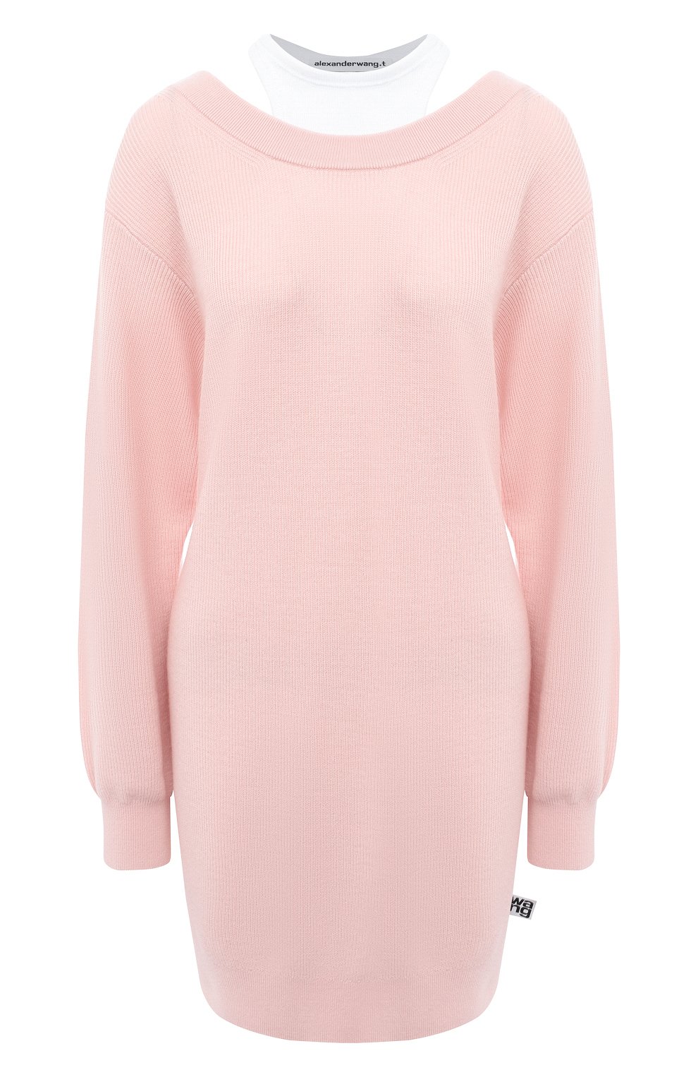 Шерстяное платье ALEXANDERWANG.T розового цвета по цене 55950 руб., арт. 4KC1206012, фото 1 Шерстяное платье ALEXANDERWANG.T, арт. 4KC1206012, фото 1