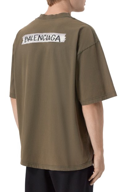 Хлопковая футболка BALENCIAGA, арт. 764235/TTVL6, фото 4