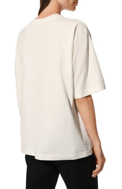 Хлопковая футболка CHAPURIN белого цвета по цене 13750 руб., арт. TSH/18900/FW 22-23, фото 4 Хлопковая футболка CHAPURIN, арт. TSH/18900/FW 22-23, фото 4