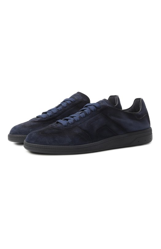 Замшевые кеды Santoni WBPG614150CATTYD Синий WBPG614150CATTYD
