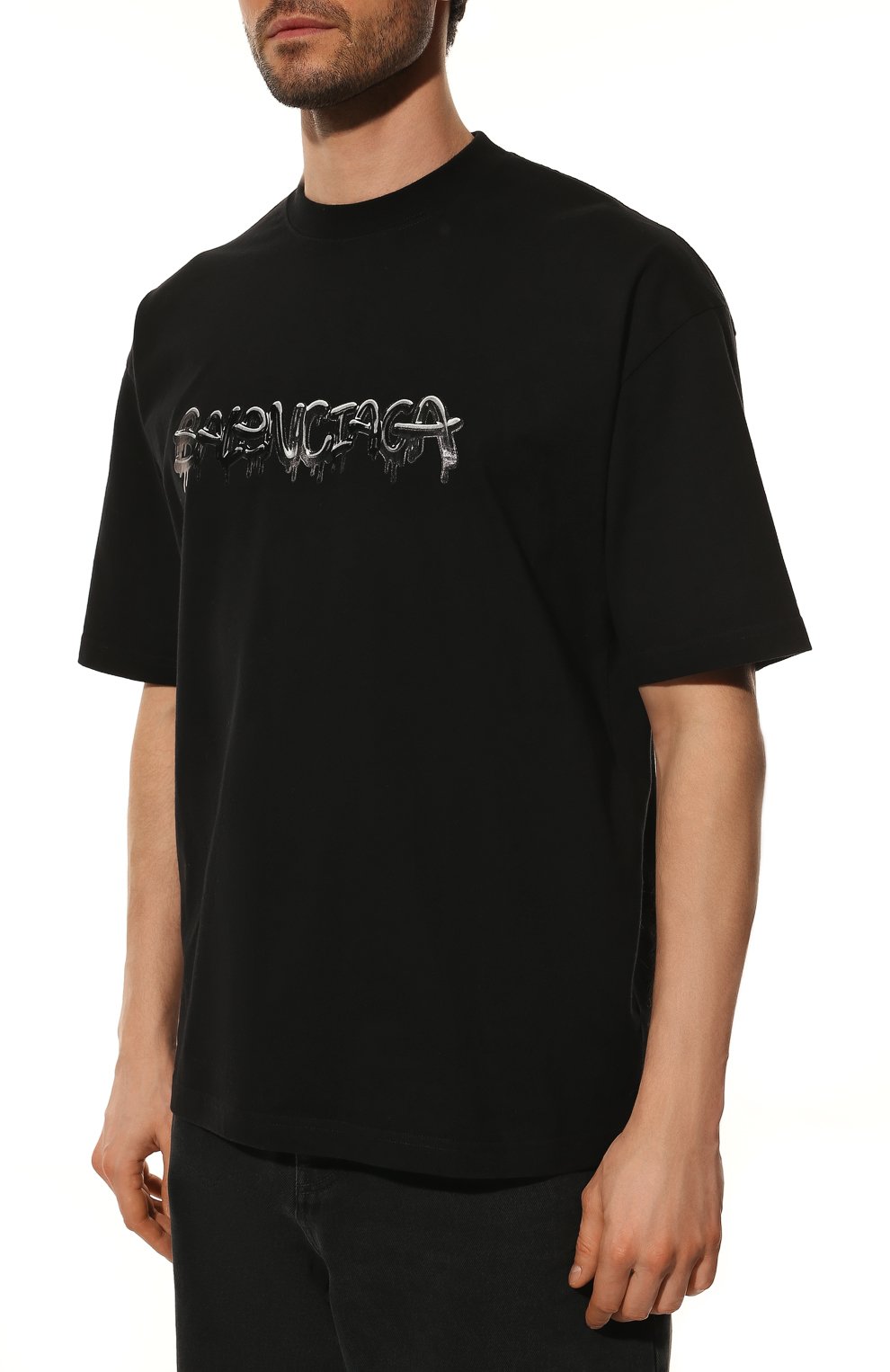 Хлопковая футболка BALENCIAGA, арт. 612966/TLVF1, фото 3