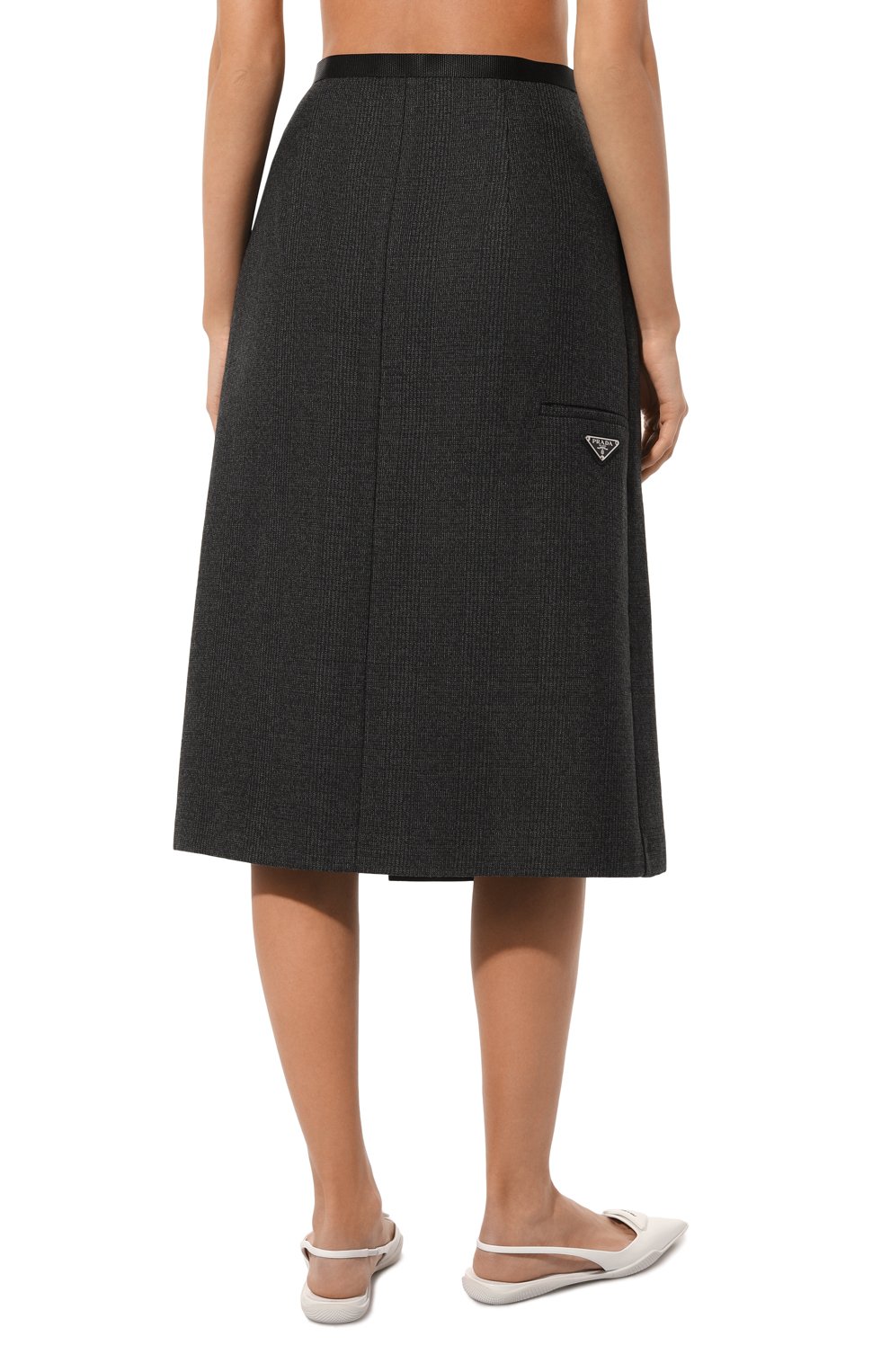Шерстяная юбка PRADA, арт. P101TH-1Y34-F0806-212, фото 4