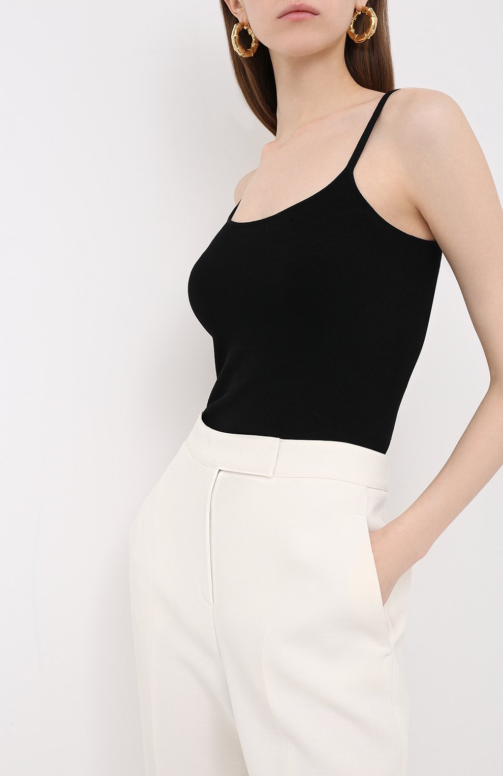 Топ из вискозы GIORGIO ARMANI черного цвета по цене 66950 руб., арт. 8NAH01/AM01Z, фото 3 Топ из вискозы GIORGIO ARMANI, арт. 8NAH01/AM01Z, фото 3