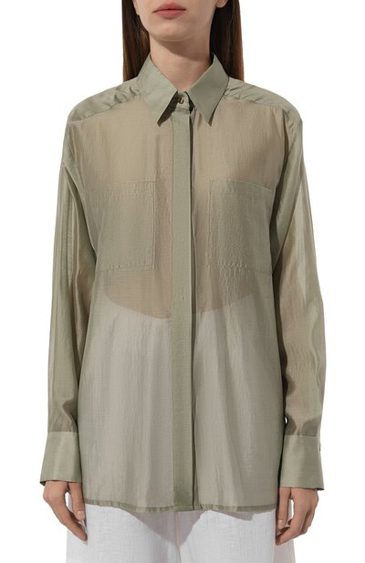 Рубашка FLASHIN хаки цвета по цене 26700 руб., арт. FS24SBB, фото 3 Рубашка FLASHIN, арт. FS24SBB, фото 3