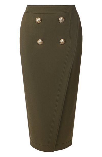 Женская юбка из смеси вискозы и шерсти BALMAIN, арт. TF14475/V093