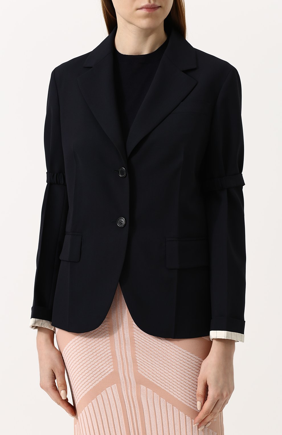 Однотонный жакет свободного кроя PRADA, арт. P506G-RO1-F0008, фото 3