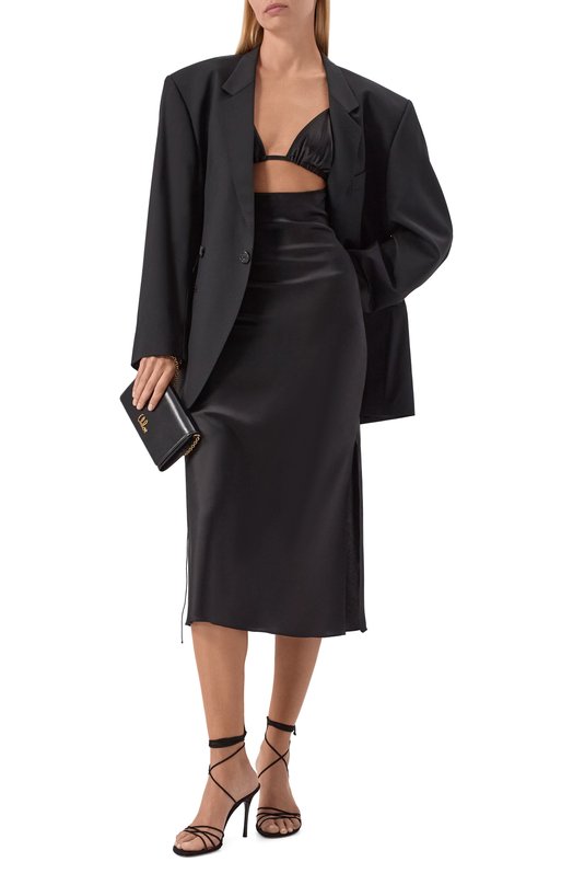 Атласное платье Ruban RFW25/26-12.3.52.2 Чёрный  RFW25/26-12.3.52.2 Фото 2