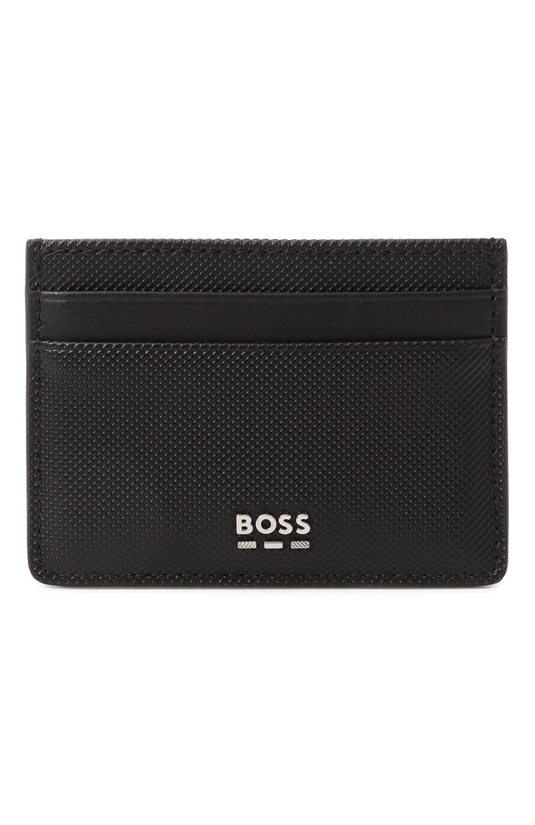 Мужской футляр для кредитных карт BOSS черного цвета, арт. 50536095 | Фото 1 (Материал: Текстиль, Пластик; Нос: Не проставлено)