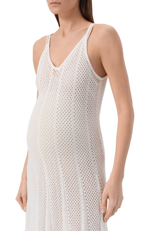 Хлопковое платье Pietro Brunelli ASG001/C0L102 Белый  ASG001/C0L102 Фото 4