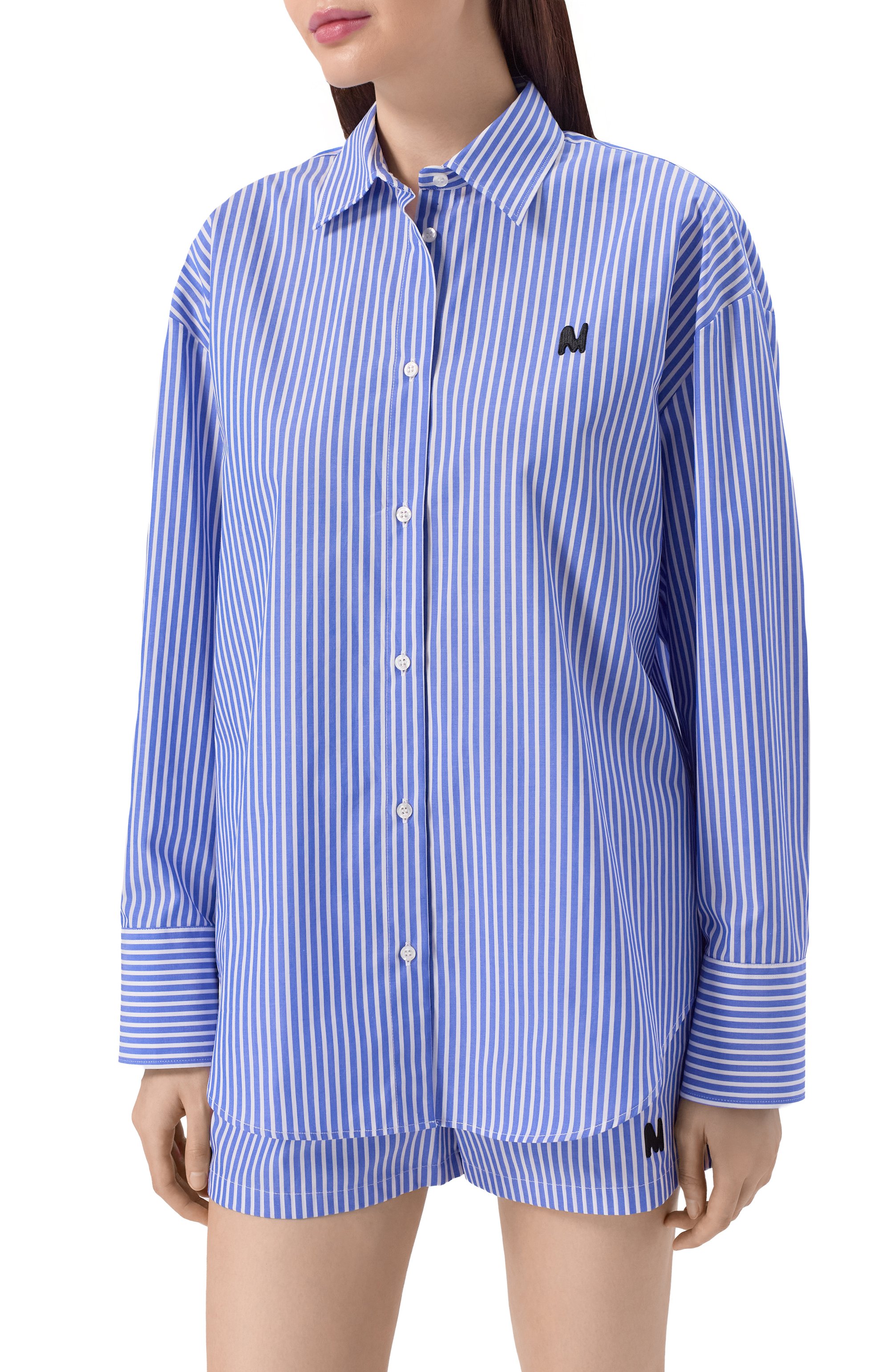 Хлопковая рубашка MSGM, арт. 4041MDE18X/267129, фото 3