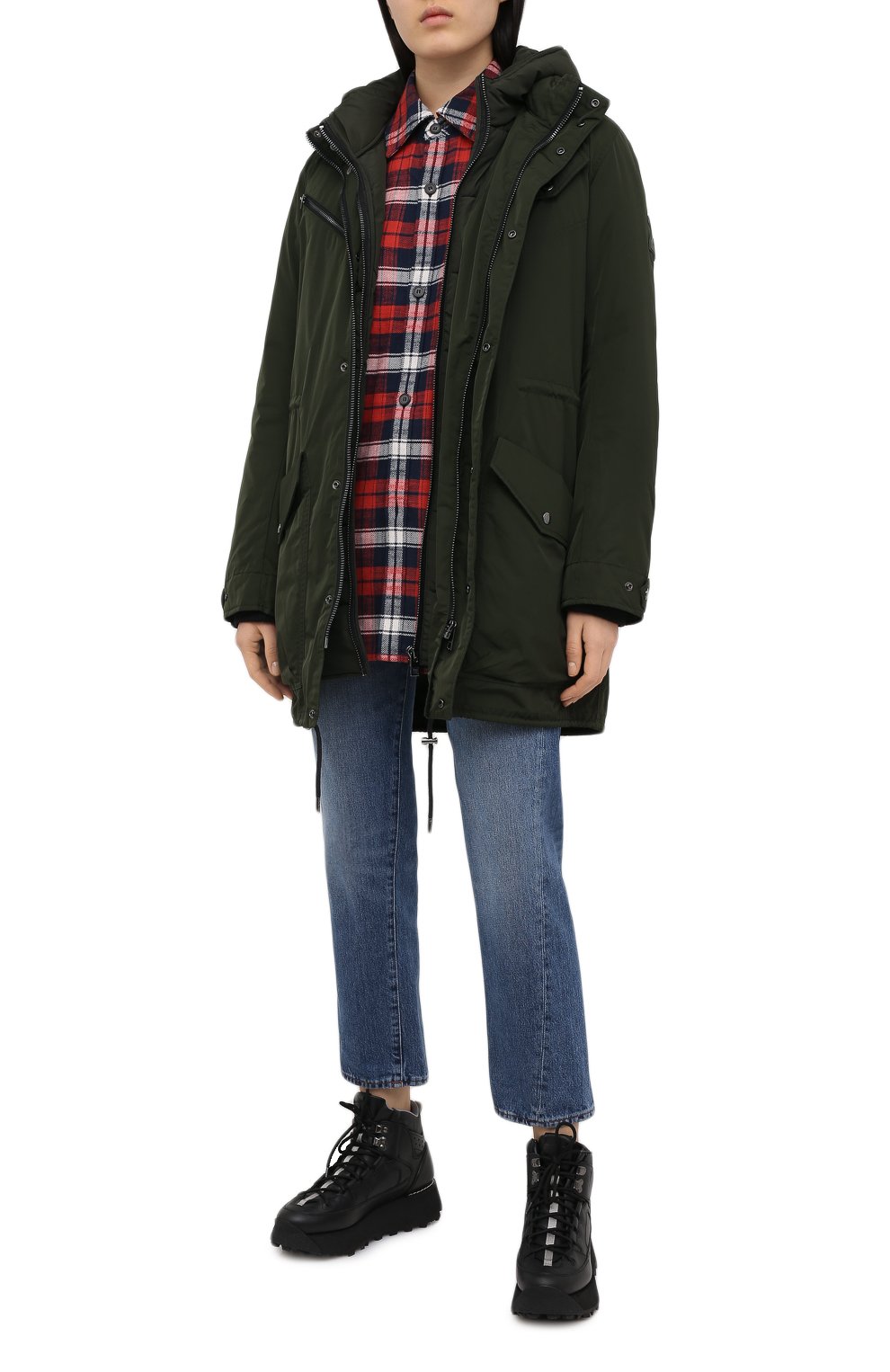 Парка ZADIG AND VOLTAIRE хаки цвета по цене 62650 руб., арт. WJCD2902F, фото 2 Парка ZADIG AND VOLTAIRE, арт. WJCD2902F, фото 2