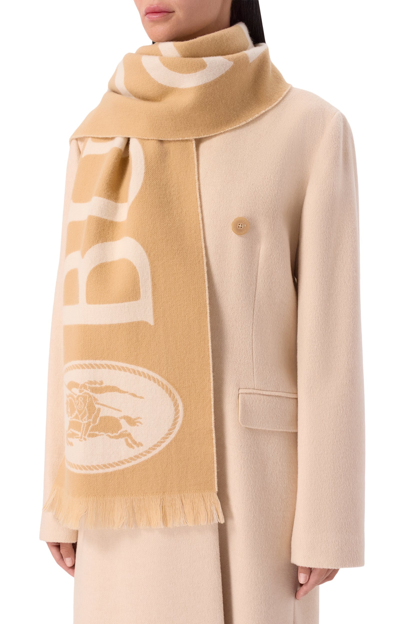 Шерстяной шарф BURBERRY, арт. 8126859, фото 2