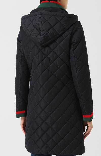 Приталенное стеганое пальто с капюшоном GUCCI, арт. 473850/ZJZ36, фото 4