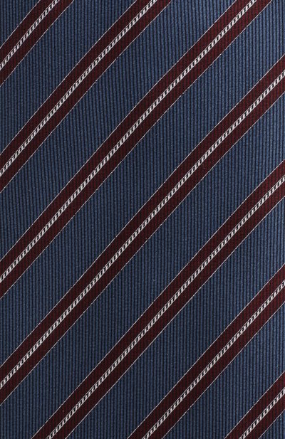 Шелковый галстук в полоску BRIONI синего цвета по цене 29950 руб., арт. 061E00/07475, фото 3 Шелковый галстук в полоску BRIONI, арт. 061E00/07475, фото 3