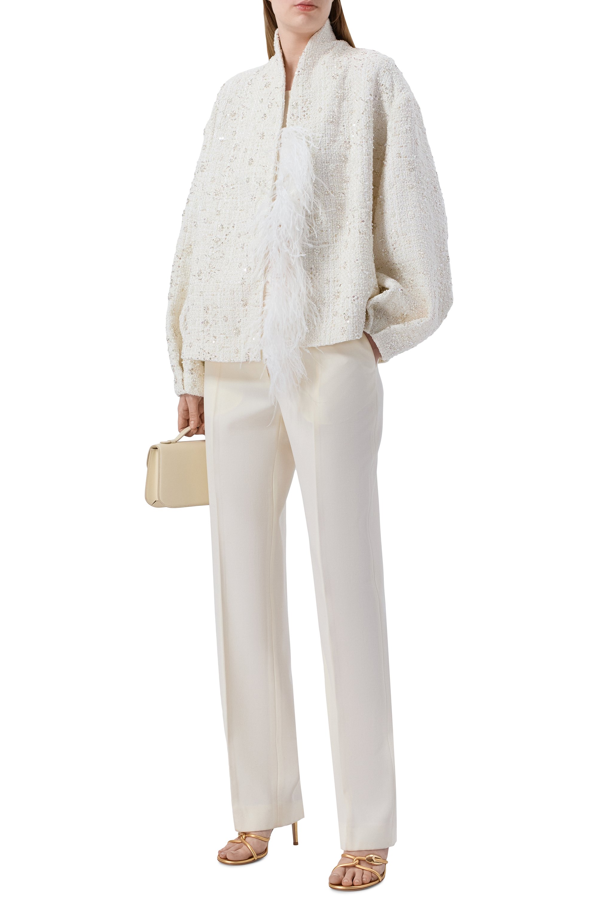 Твидовый жакет с отделкой перьями LEFFERS, арт. 1\5.52.94.15.02, фото 2