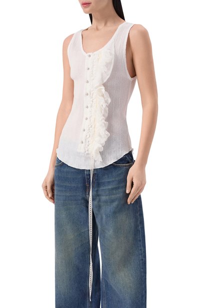 Хлопковая майка ANN DEMEULEMEESTER, арт. B0013947/FA736, фото 3