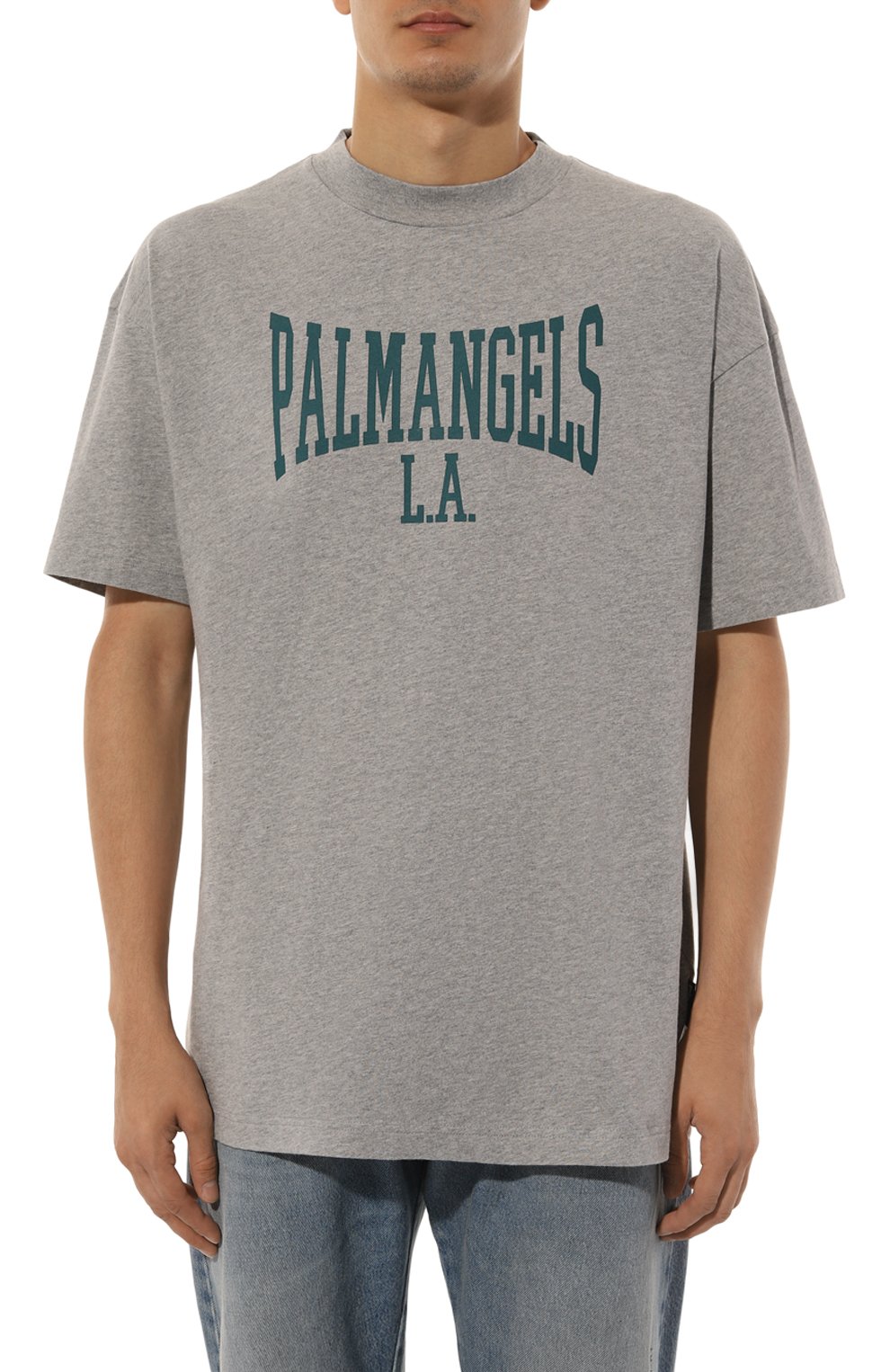 Хлопковая футболка PALM ANGELS, арт. PMAA001F24JER006, фото 3