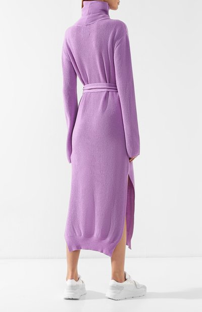 Платье с поясом NANUSHKA, арт. CANAAN_LAVENDER_CASHMERE BLEND RIB CASHMERE BLEND, фото 4