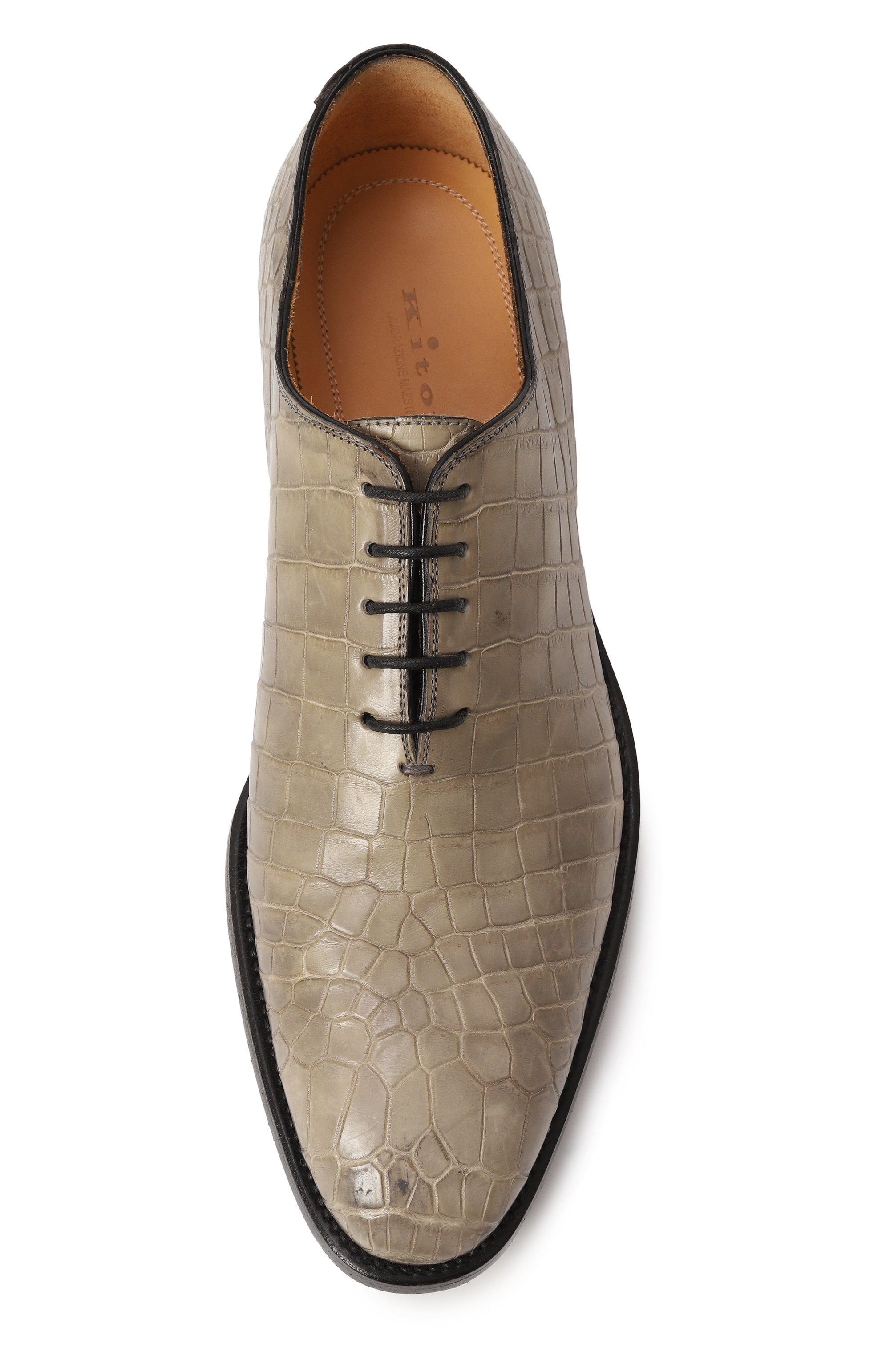 Оксфорды из кожи крокодила KITON, арт. USSCAR0/N102, фото 4