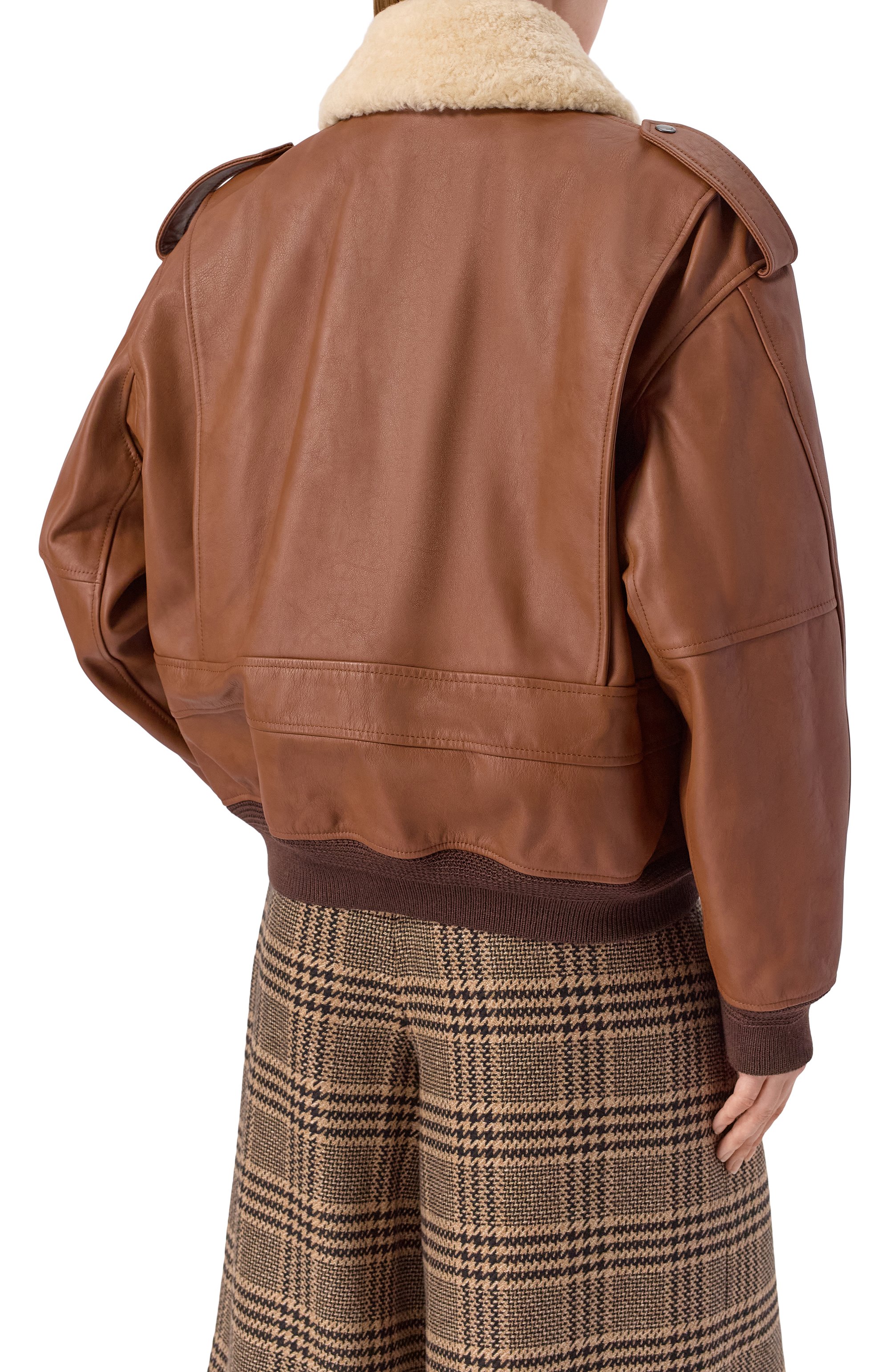 Кожаный бомбер SAINT LAURENT, арт. 843525/YCTE2, фото 4