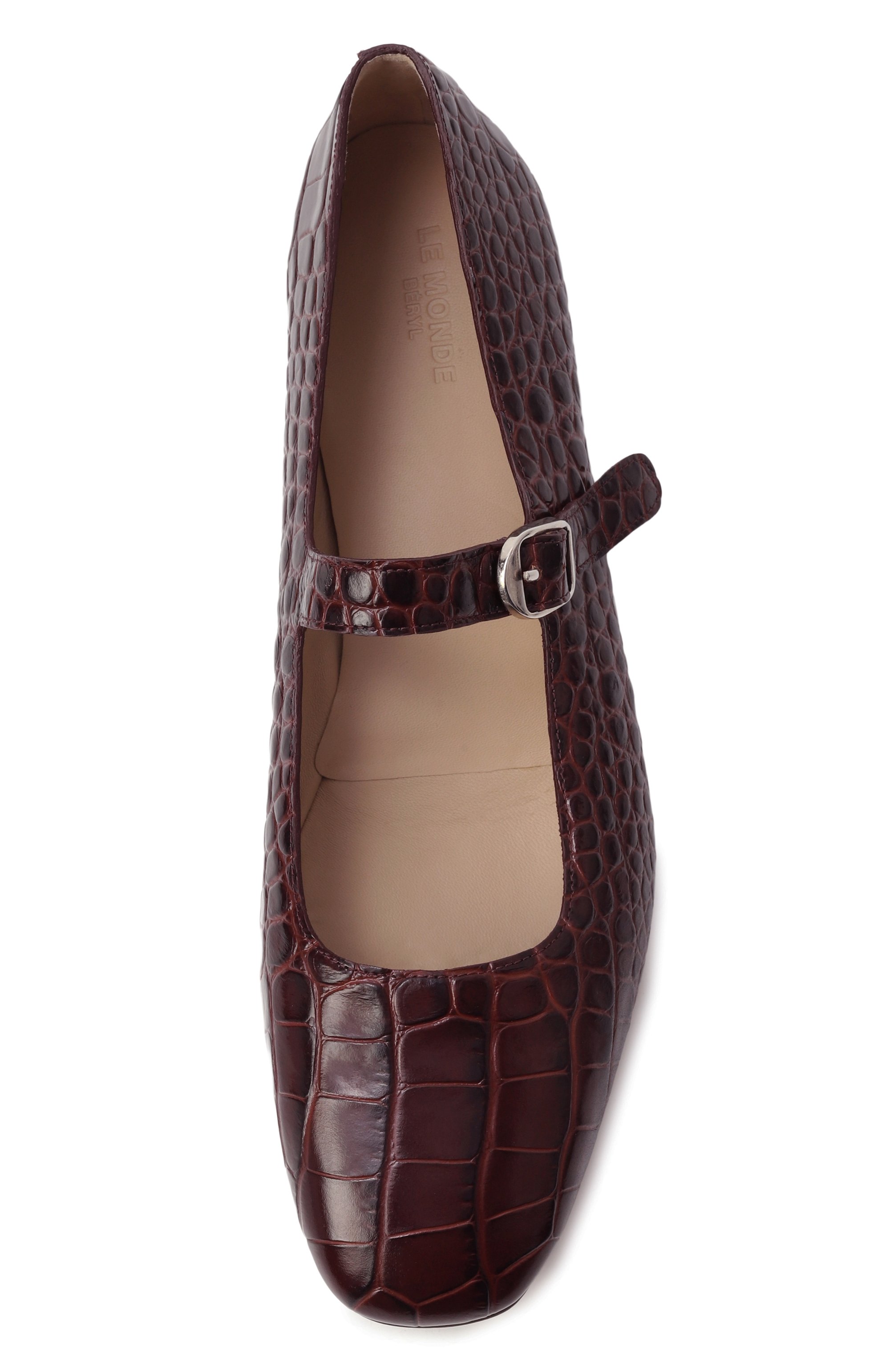 Кожаные балетки mary jane LE MONDE BERYL, арт. MJM-C0C-BR0, фото 6