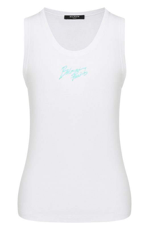 Хлопковая майка Balmain GF1EB075/BD40 Белый GF1EB075/BD40