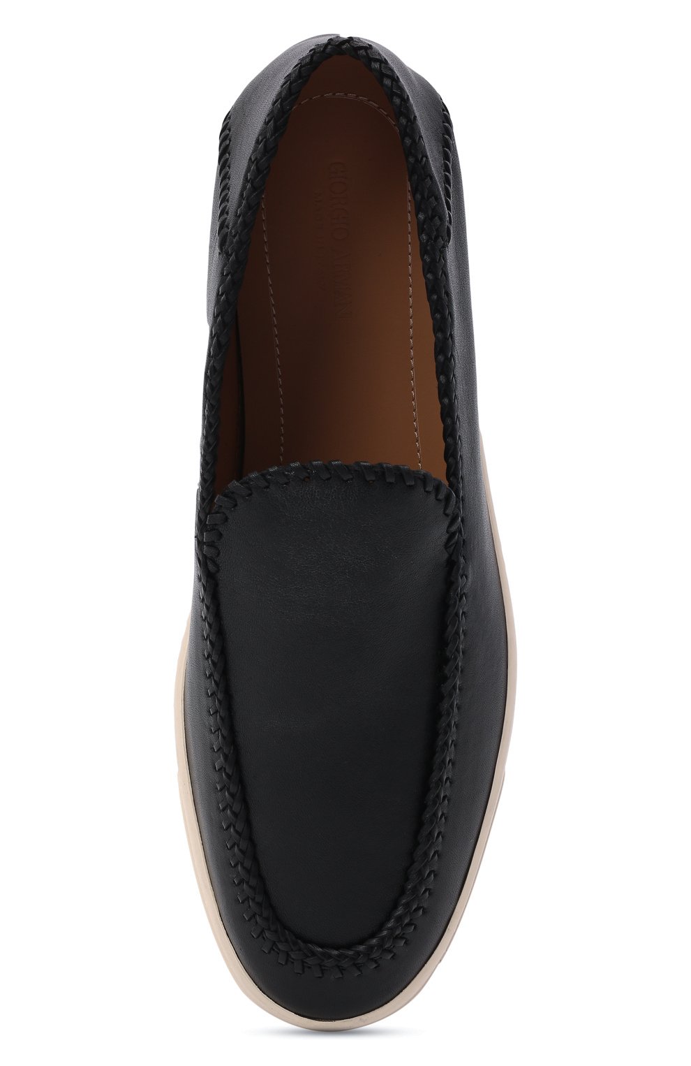 Кожаные лоферы GIORGIO ARMANI черного цвета по цене 76800 руб., арт. X2X141/XF444, фото 6 Кожаные лоферы GIORGIO ARMANI, арт. X2X141/XF444, фото 6