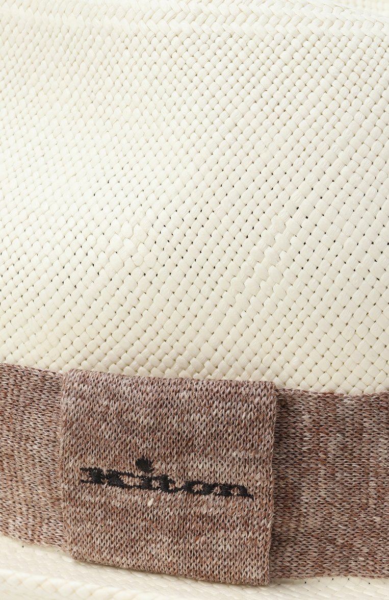Мужская соломенная шляпа KITON бежевого цвета, арт. UCAPP71K0732F05 | Фото 4 (Нос: Не проставлено; Материал: Рафия)