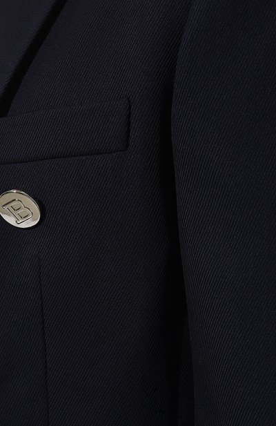 Шерстяной пиджак BALMAIN синего цвета по цене 95750 руб., арт. AH1SI316WB02, фото 5 Шерстяной пиджак BALMAIN, арт. AH1SI316WB02, фото 5