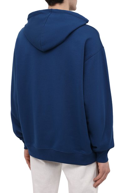Хлопковое худи ACNE STUDIOS синего цвета по цене 34050 руб., арт. CI0009/M, фото 4 Хлопковое худи ACNE STUDIOS, арт. CI0009/M, фото 4
