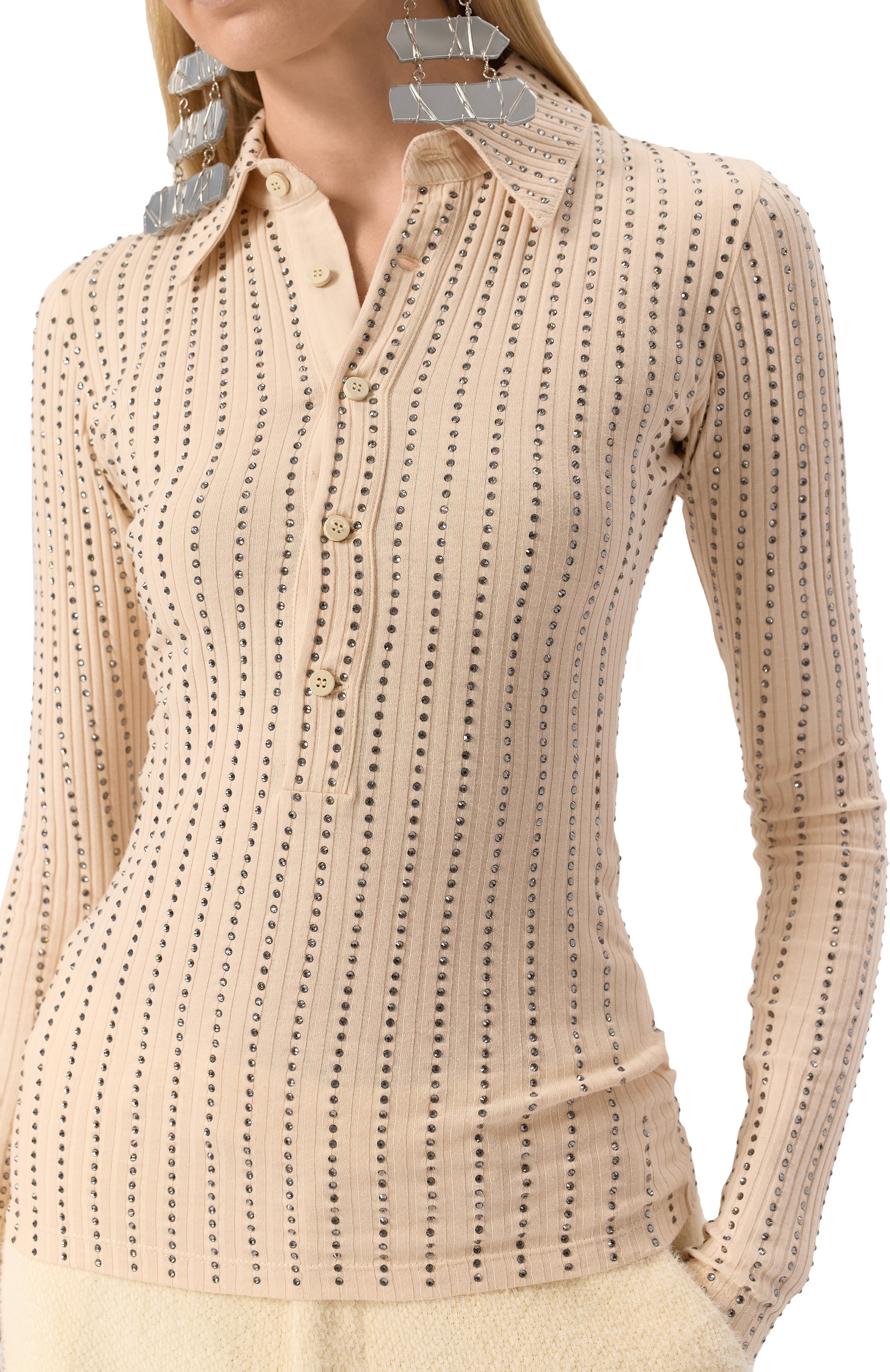 Хлопковое поло THE ATTICO, арт. 250WCT00351/JJJ051TR, фото 5