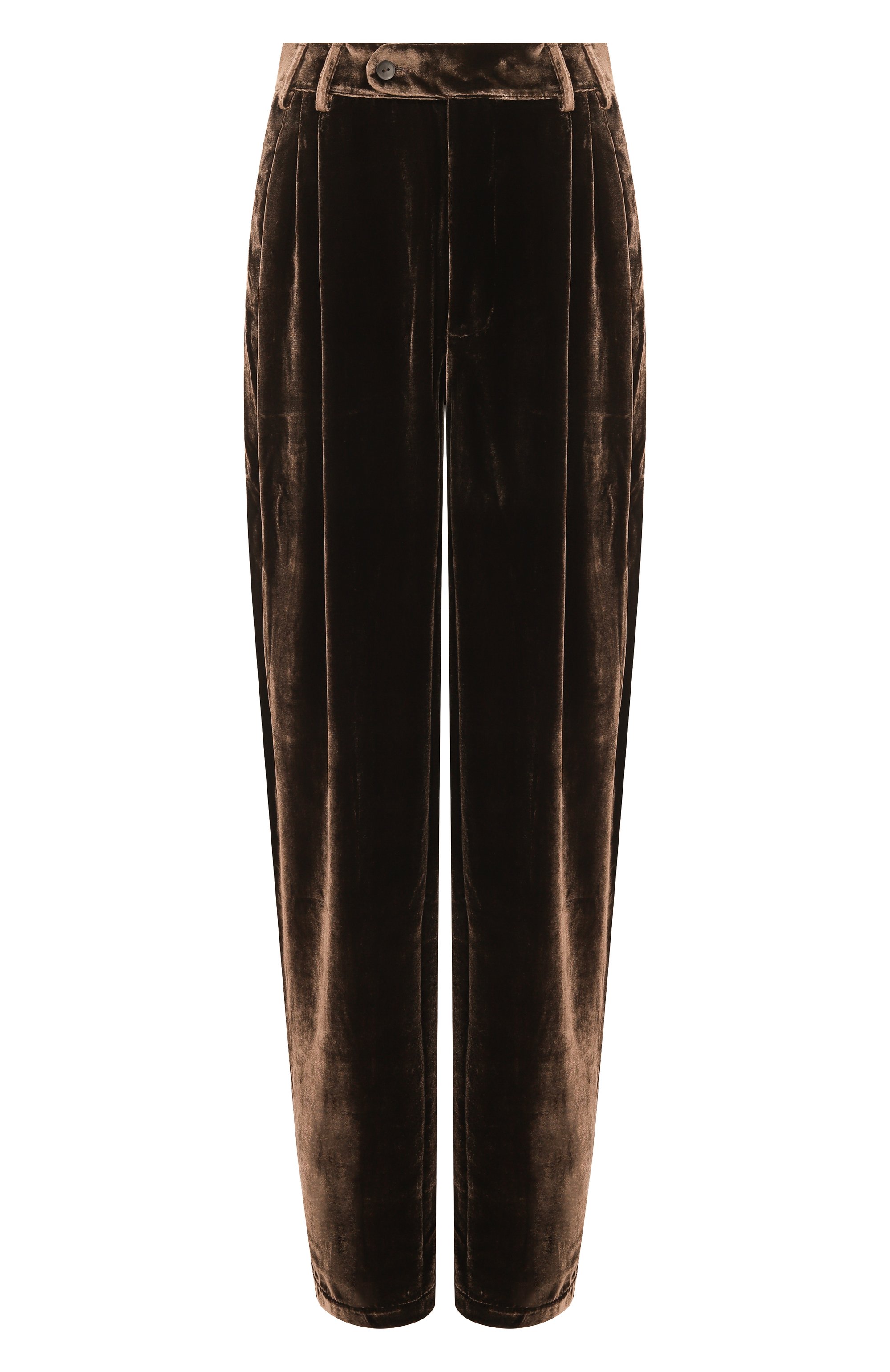 Бархатные брюки ANDREA YA'AQOV коричневого цвета по цене 79950 руб., арт. 25WVEL24/SILK VISC0SE, фото 1 Бархатные брюки ANDREA YA'AQOV, арт. 25WVEL24/SILK VISC0SE, фото 1