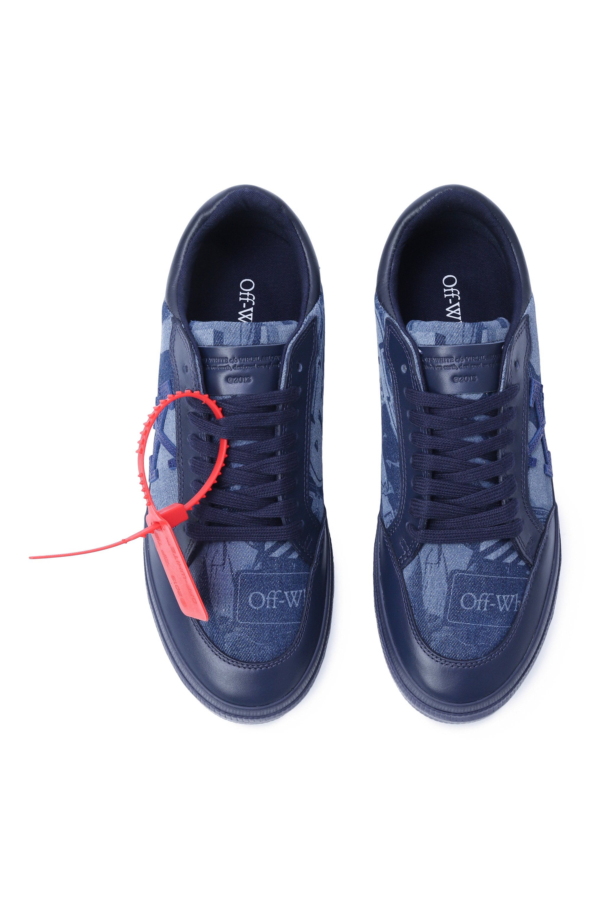 Комбинированные кеды vulcanized  OFF-WHITE, арт. 0MIA293F25FAB0014900, фото 5