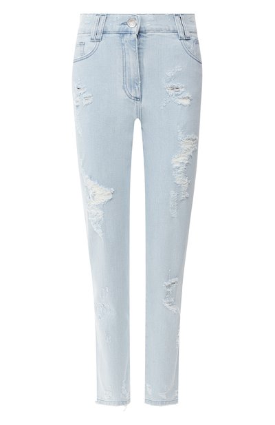 Женские джинсы с потертостями BALMAIN, арт. SF25587/D089