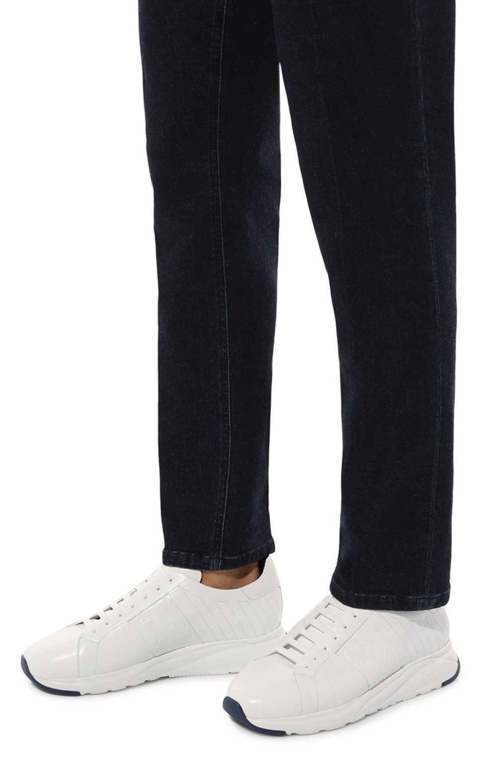 Кроссовки с отделкой из кожи каймана ZILLI, арт. H0094AM1020VSWR01, фото 3