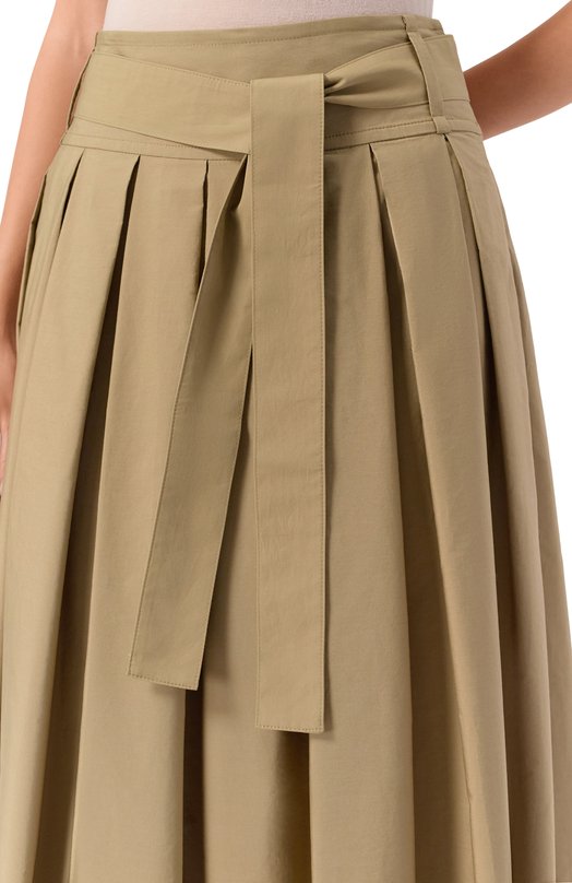 Хлопковая юбка Weekend Max Mara AGIATE Бежевый  AGIATE Фото 5